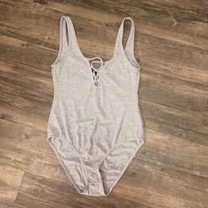 Grey bodysuit, size S, by H&M